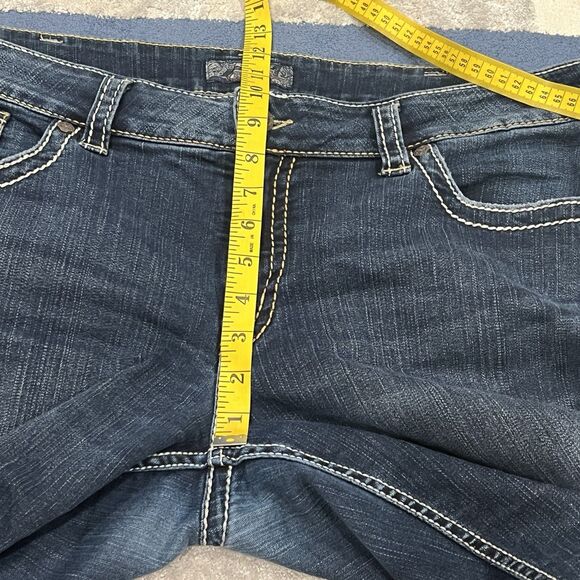 Silver Jeans McKenzie Crop Women's Size 20 Denim Cropped Capri - Picture 10 of 12